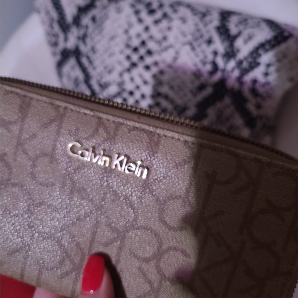Calvin Klein Beige Monogram Wallet